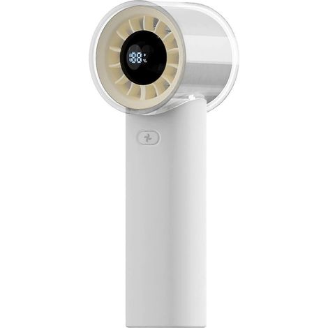 Ventilateur portatif haute vitesse avec affichage numérique LED (blanc) (1/4)