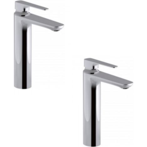 JACOB DELAFON Lot de deux mitigeurs lavabo haut Aleo+ sans bonde de vidage (1/2)