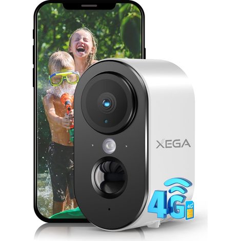 Caméra de Sécurité Extérieur Intérieur avec 2K HD Caméra IP Portable Détection de Mouvement PIR Vision Nocturne Couleur Audio 2 Voies TF Cloud IP65 (1/5)