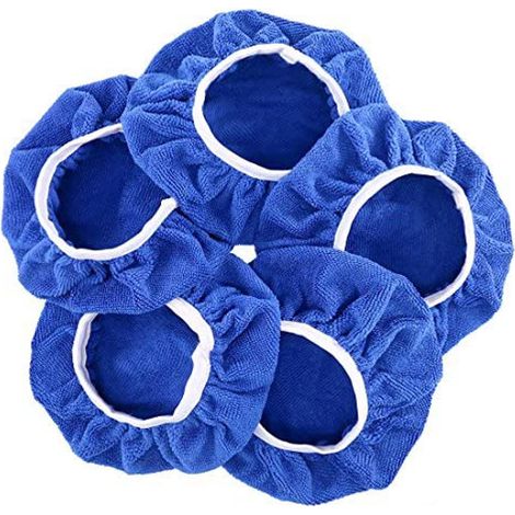 Lot de 5 tampons de polissage de voiture en microfibre douce de 22,9 à 25,4 cm pour polisseuse de voiture de 22,9 cm et 25,4 cm (1/5)