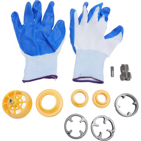 Kit de filetage pour tuyaux PVC réutilisable, comprenant 3 filières (1/2 pouce, 3/4 pouce et 1 pouce) pour perceuse électrique. (1/5)