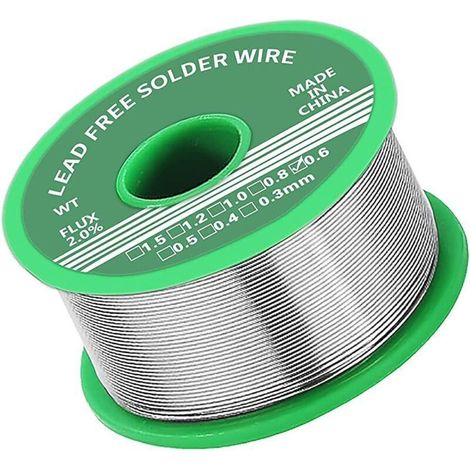 étain de soudure 0,6 mm, étain sans plomb avec noyau de colophane, fil a souder avec flux 100 g Fil de soudure pour la réparation et le bricolage de composants électroniques de soudure électriques (1/4)