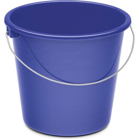 Seau en plastique, bleu