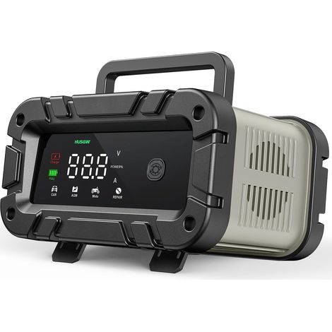 12V/24V Chargeur de Batterie Intelligent, Charger Battrie Voitures avec Automatique Réparation et Écran LCD, Maintien Chargeur pour Voiture Moto Camion,AGM,Gel,SLA, 6A