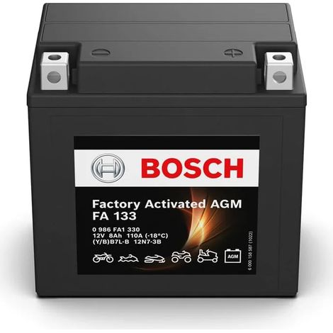 Batería de Moto Bosch FA133 (YB7L-B2-12N7-3B) 8Ah 110A 12V (1/5)