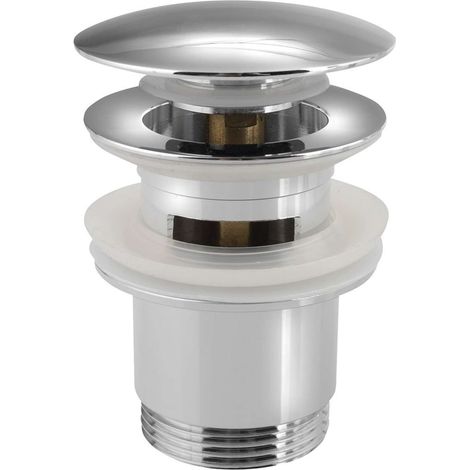 Sapho Tapas de desagüe - Válvula cerrable de lavabo, ClickClack, tapón grande, cromo CV1007 (1/4)