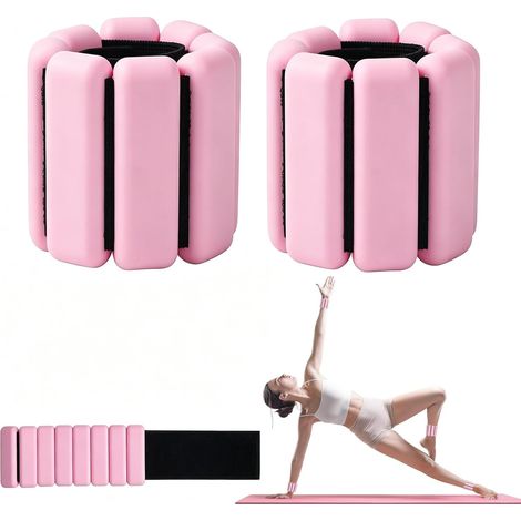 Poids de Poignet Réglables en Silicone, 2 Pièces (0,45 kg), Réglable (1/5)