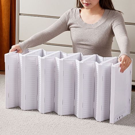Shoe Storage Boxes, 6 Tier, 40 x 27 x 19 cm, White, Clear (1/5)