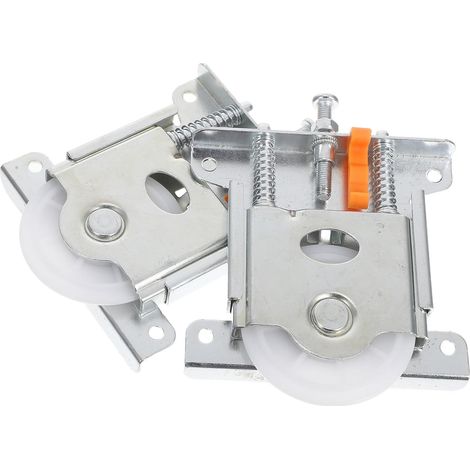 de 2 roulettes coulissantes pour portes de placard poulies (1/5)