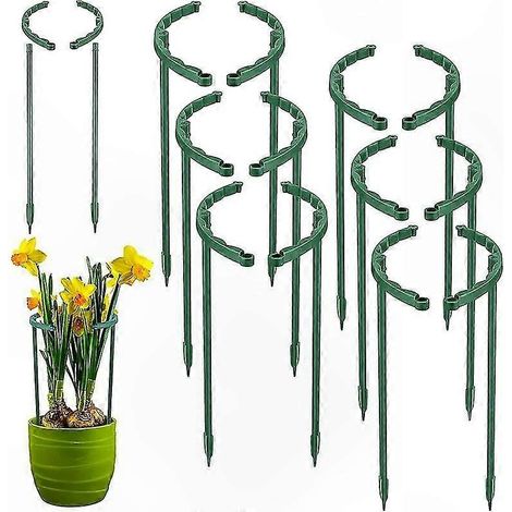 Gartenstützen – UV-beständige, halbrunde Pflanzen- und Gemüsestäbe – 6er-Set, Maße 14 x 25 cm (1/5)