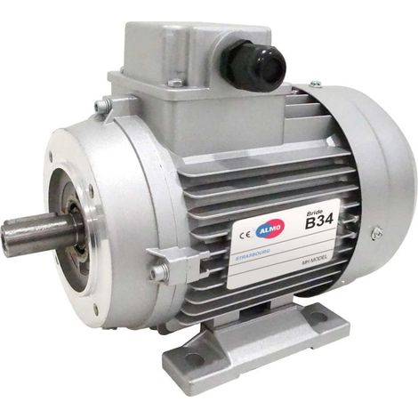 Moteur électrique Triphasé 230/400 V 5,5 Cv Almo Mh1 4 Kw 3000 Tr/min Asynchrone Triphasé Bride B34 Protection Ip 55 (1/5)