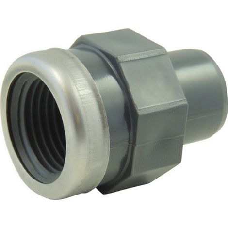 Raccord PVC pression - Adaptateur PVC pression à visser renforcé MF Ø40-1''