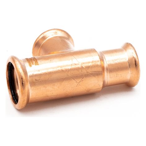 PrimaPress 28x22x22mm Copper Reducing Tee for Plumbing (1/2)