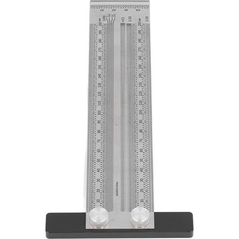 Winkelmesser aus Edelstahl, 200-mm-Lochlineal, hochpräzise Markierungslineal, rechtwinkliger Anschlag. (1/5)