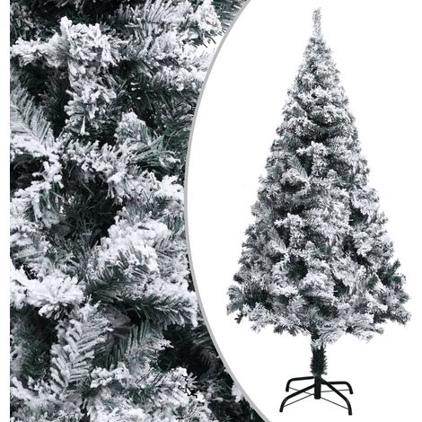 Árbol de Navidad artificial verde con nieve 120 cm vidaXL