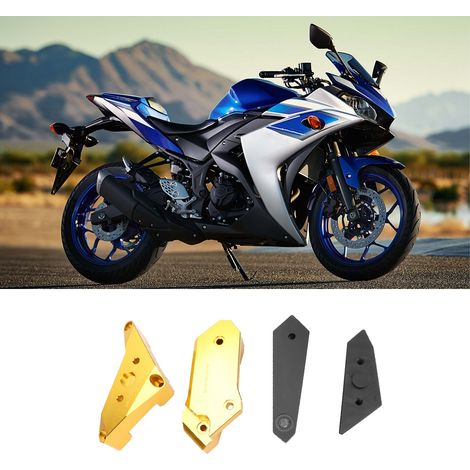 4x Protège-cylindres Crash Pad Béquilles Latérales Moto Yamaha YZF-R3 2014-2017 Coussinets Anti-chute Or (1/5)