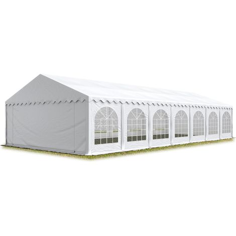 6x14 m ignifugoTendone per feste PREMIUM PVC bianco 100% impermeabile Gazebo da giardino Tendone da esterno Tenda party