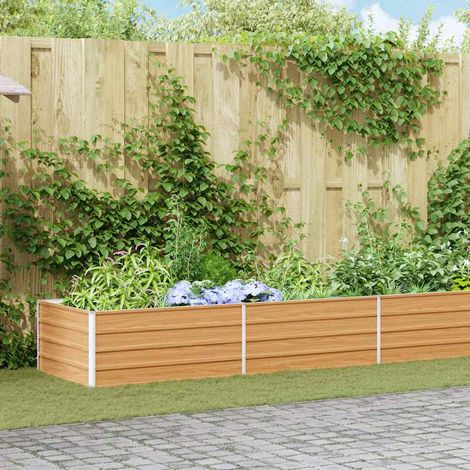 Teenpull – Hochbeet Hellbraun 600 x 80 x 45 cm Verzinkter Stahl (1/5)