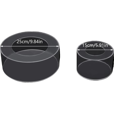 Alzatine per torte in acrilico trasparente, set da due pezzi, design resistente, trasparenti (1/2)