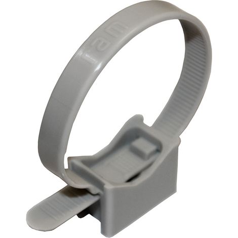 100 colliers à embase RAMTUBE + 100 pattes à vis pour tube et gaine Ø16 à 32 (1/2)