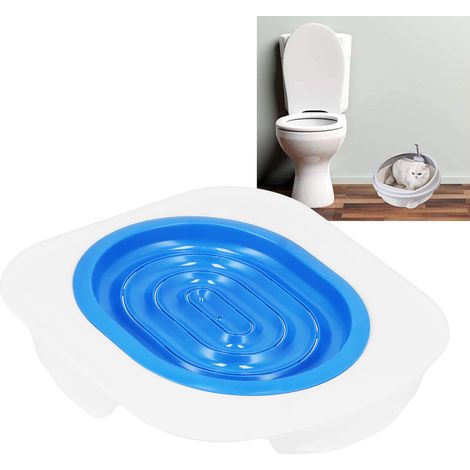 Katzentoiletten-Set – Katzenklo – Toilettenmatte – Haustierzubehör – Blau – 1 Schale (1/5)