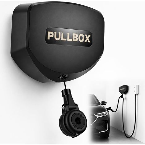 Support de câble rétractable automatique Wallbox, type 2 type 1, support de câble de charge rétractable avec verrouillage automatique, support de câble peu encombrant pour voitures électriques (1/5)