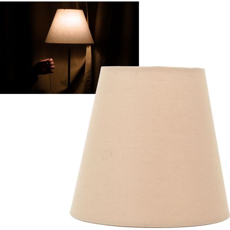 Moderner Lampenschirm aus Stoff, kreativer E14-Lampenschirm, Einbaulampenschirm geeignet für Pendelleuchten, Wandleuchten, Nachttischlampen, Tischlampen, Farbe Khaki. (1/5)