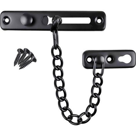 Chaîne de Porte de Sécurité acier inoxydable, Limiteur de Porte Étroit Serrure Verrou Portes Anti-Vol à Ressort, Chaîne de Sécurité de Protection, Verrou pour Fenêtres Hôtels Bronze