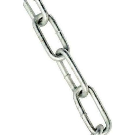Chaîne À Maillons - Acier Bzp 3 X 21 Mm - Longueur 2 M - Plaqué Zinc - Lot De 3