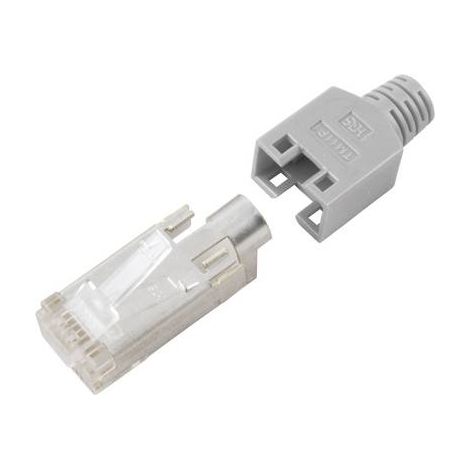 Connectique RJ45 CAT5e Hirose TM11 Hirose Electronic RJ45C5E-GR RJ45 mâle, droit Pôle: 8P8C gris 1 p (1/2)