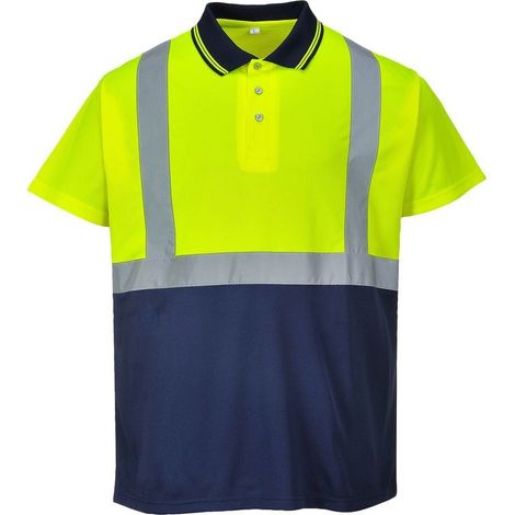 Polo Bicolore Couleur : Jaune/marine Taille L - Portwest (1/4)