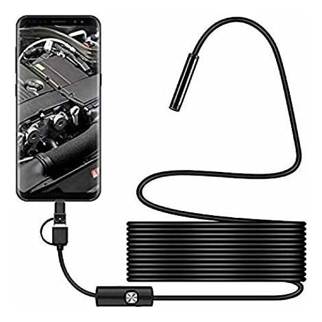 Telecamera di ispezione USB LaBlanc Snake, endoscopio USB C impermeabile IP67 da 2,0 MP, telecamera di tipo C con 8 luci LED regolabili per Android e PC
