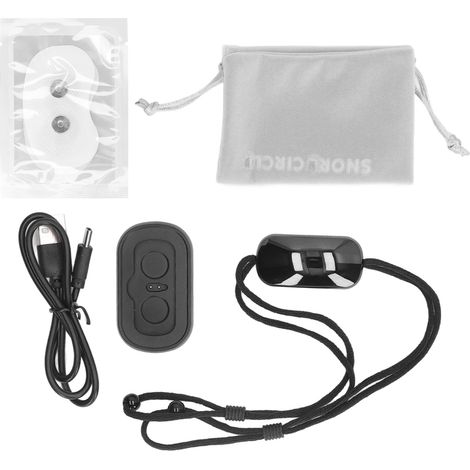 Bracelet anti-ronflement intelligent argenté avec patch magnétique et massage par impulsions pour soulager le stress et prévenir les ronflements (1/5)