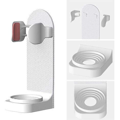 Porte-Brosse à Dents électrique, Organisateur de Brosse à Dents Mural, Pince de Rangement pour Brosse à Dents sonique, Support de Brosse à Dents sonique, 4 pièces, Gain de Place(Blanc) (1/4)