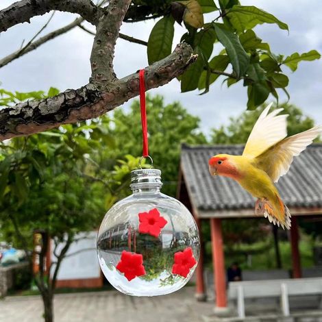 Three Flowers Ball Bird Water Dispenser Creative Cage Hanging Bird Drinking Bowl (1/5)