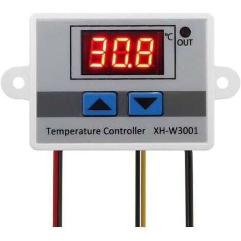 Module de contrôleur de température à Del ARCELI Digital, commutateur de Thermostat XH W3001 avec sonde étanche, (12V 10A 120W) (1/5)