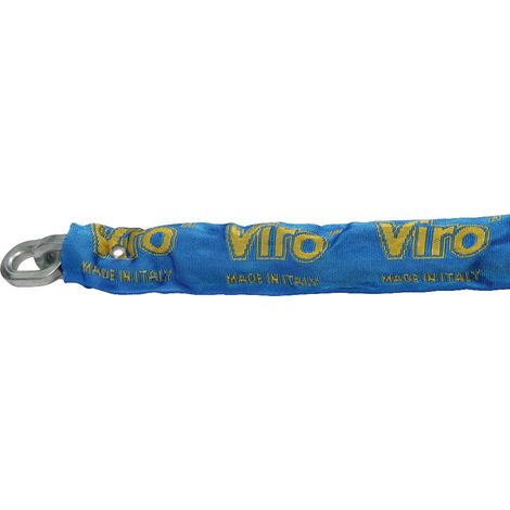 Viro Catena Moto e Scooter, Sezione Semiquadra 10 mm, Lunghezza 150 cm, In Acciaio Speciale, Rivestita in Guaina Blu Antigraffio (1/2)
