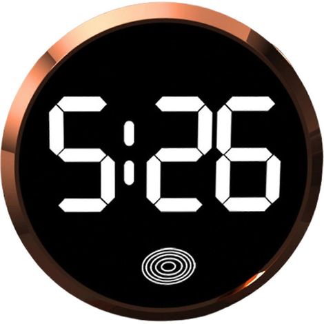 Horloge et thermomètre LED portables pour voiture, design rond simple, haute luminosité, facile à lire (Modèle B) (1/5)