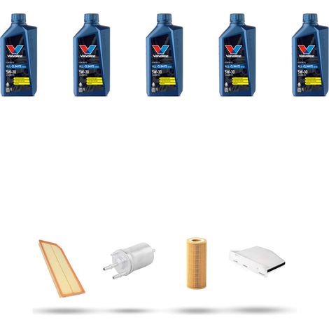 Kit tagliando 4 FILTRI e 5L OLIO compatibile con Seat Leon II (1P1) 2.0 TFSI Cupra 177kw dal 2006 al 2011 (1/5)