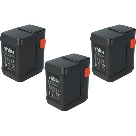 vhbw 3x Batería compatible con Gardena soplador allround AccuJet 18-Li (9333-20) tijeras cortacésped, tijeras arbustos 4000mAh 18V Li-Ion