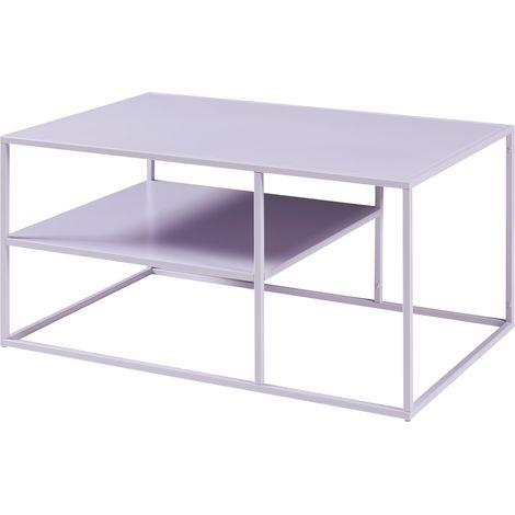 Table basse console d'appoint salon rectangulaire 45 x 90 x 60 cm violet (1/4)
