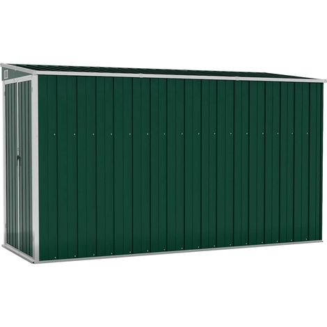 Maison Exclusive - Capanno Giardino a Parete Verde 118x288x178 cm Acciaio Zincato