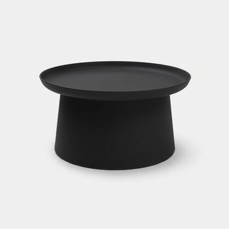 Runder Couchtisch 70 cm aus Polypropylen Cres - Schwarz (1/3)