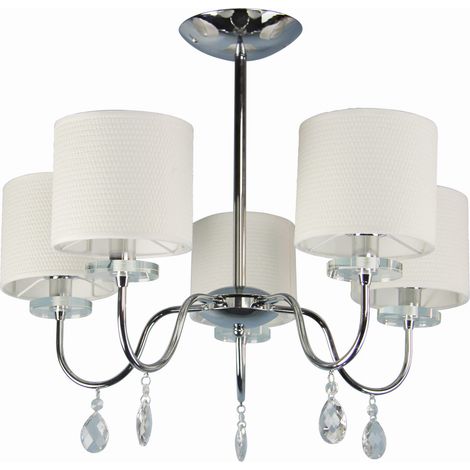 Lampadario Candellux Estera 35-11671 5xE14 cromo crema (1/2)