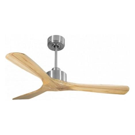 Modulo Slim de Klassfan - Ventilateur de plafond et destratificateur moteur DC chrome et pales bois clair 25 à 40 m² (1/5)