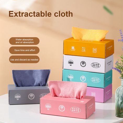 Chiffon De Cuisine - Microfibre Absorbant 20 x 20 cm - Usage Humide Ou Sec - Design Extractible - 20 Pièces (1/5)