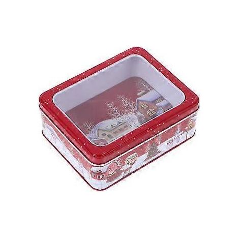 Boîte à bonbons de Noël, boîte cadeau, boîte à biscuits, boîte de rangement en fer-blanc, cadeau de Noël (Image 3) (1/2)