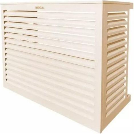 DECOCLIM - Cache unité extérieure en aluminium blanc crème taille L - 23AL9001