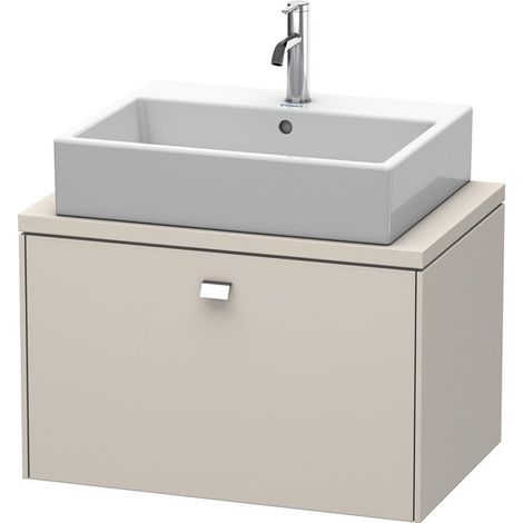 BRIOSO consolle bassa con maniglia cromata 442x720x480mm tortora