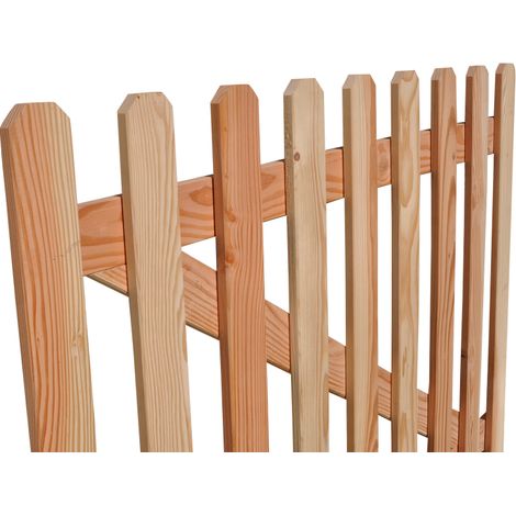 Levigne – Portillon bois kit 100x120 cm – Douglas non traité – Visserie incluse – Section lames 90x20 mm pour jardin